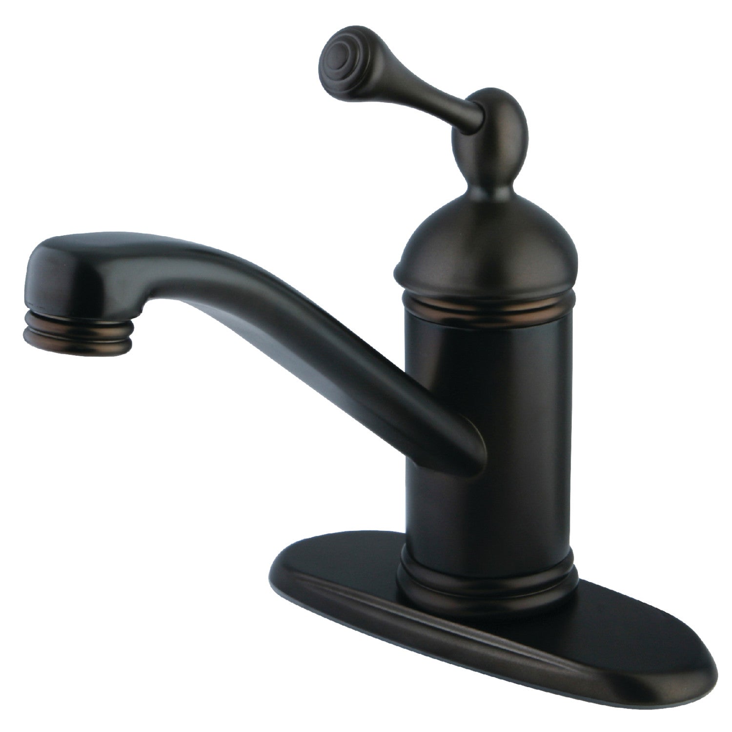 Kingston Tulare KS3405BLOne-Handle 1-Hole Bathroom Faucet with Deck Plate and Push Pop-Up Drain, Oil Rubbed Bronze — image 1